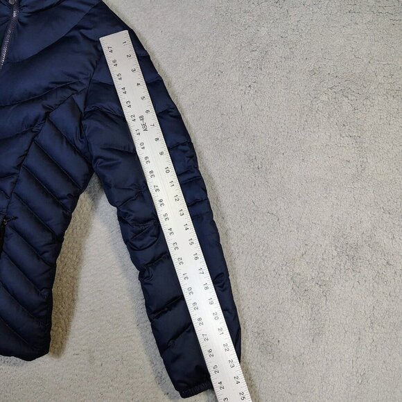 Eddie Bauer Puffer Jacket Women's Medium Blue Down EB650 Full Zip Outdoor Winter - Picture 9 of 15